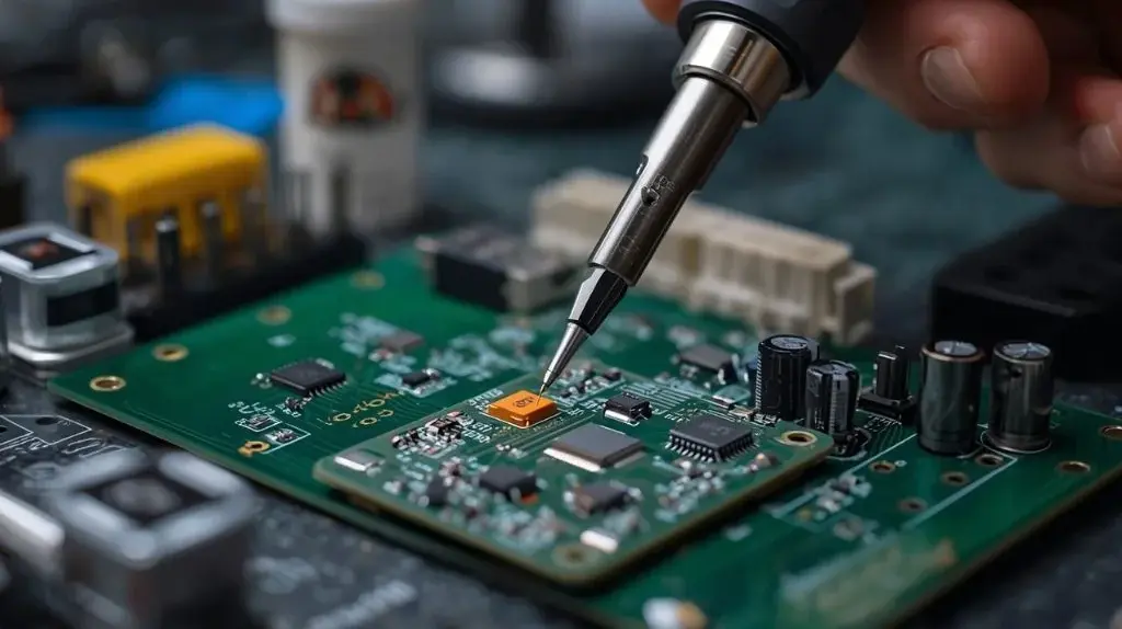 Clean solder joint connecting a component lead to a circuit board pad