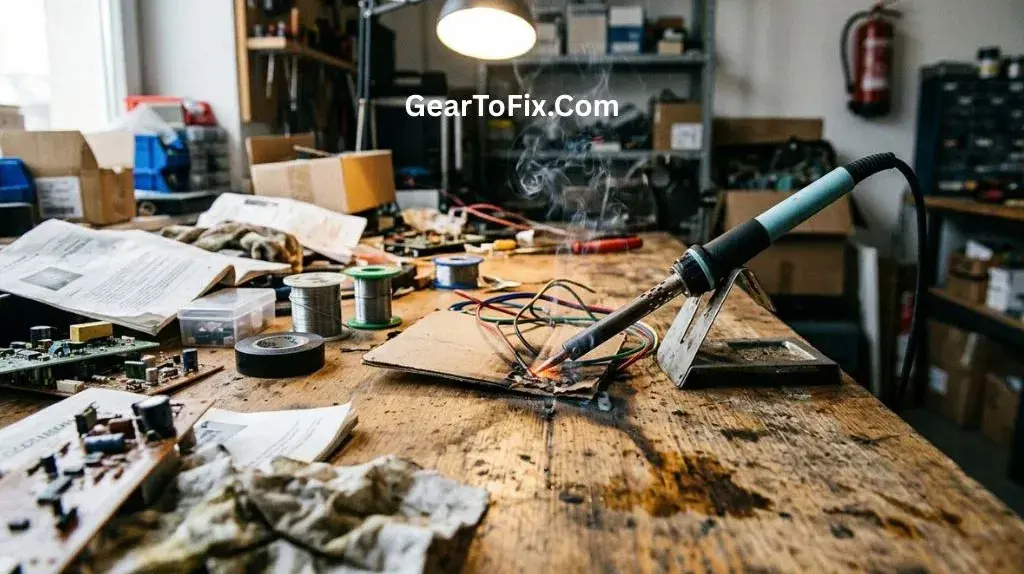 Can a Soldering Iron Cause a Fire with safe workspace setup